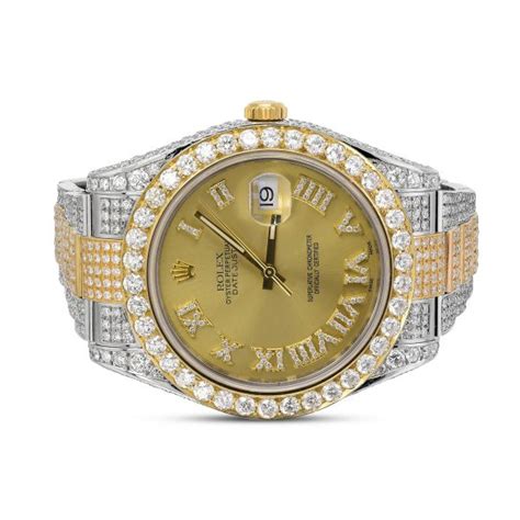 ice gold rolex not used|rolex datejust iced out 41mm.